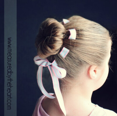 Cute updo for little girls.