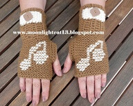 crochet - knitting gloves