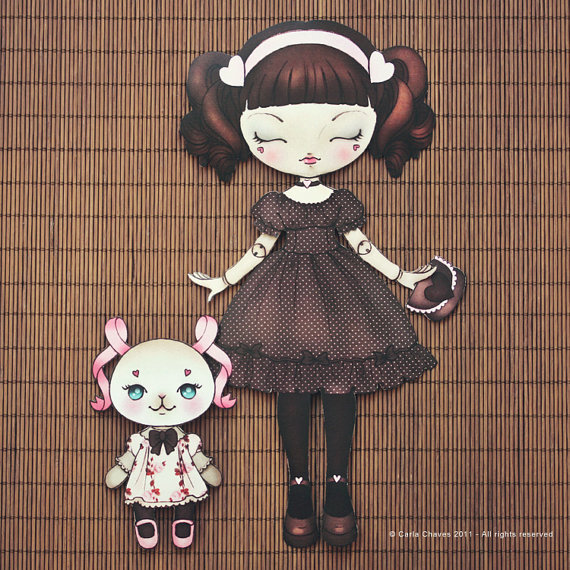 Chocolat paper doll