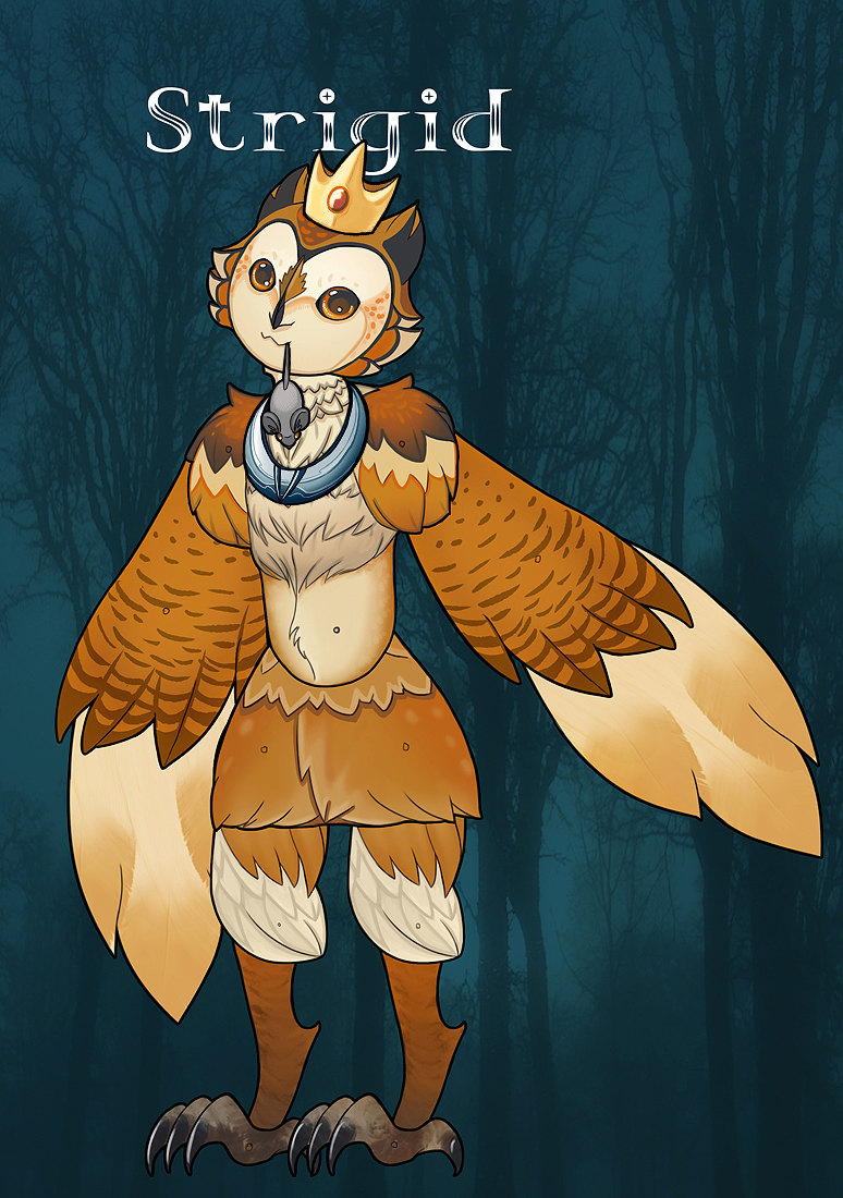 Articulated Paper Doll-- Strigid the Owlsprite