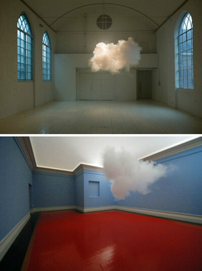 室内人造云。荷兰艺术家的发明。