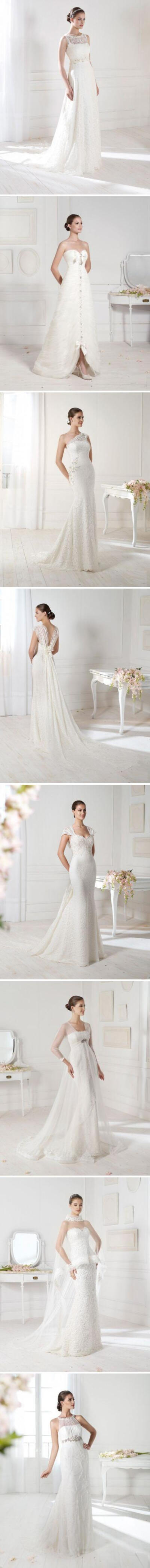 Novia D&#39;Art-bridal-2013系列婚纱，缎面垂直，薄纱飘逸，精致优雅