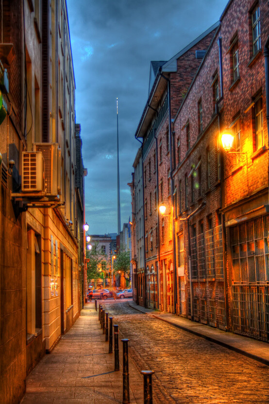 冷清的小巷。都柏林，爱尔兰