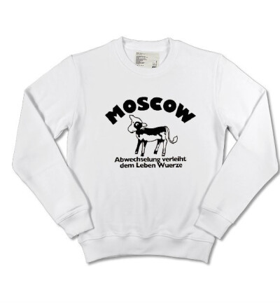 纯棉加厚圆领个性卫衣/情侣卫衣-Moscow