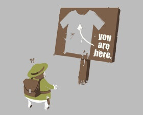 欧美风格个性T恤/情侣装-You are here