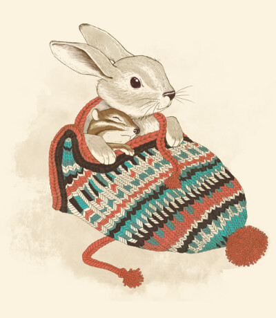 by Laura Graves、画、插画、兔子、鼠