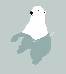 欧美风格个性T恤/情侣装-北极熊库克