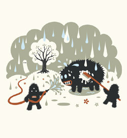 MYT.HK出品欧美风格个性T恤/情侣装-Monster Wash