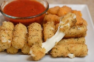 Homemade cheese sticks - Cheese sticks, bread crumbs, parm cheese, egg & flour. Baked (not fried)