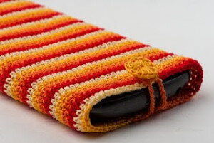 毛线编织手机袋