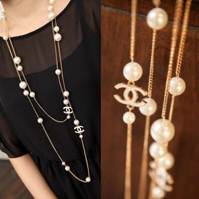 超级经典双C，小香香毛衣链