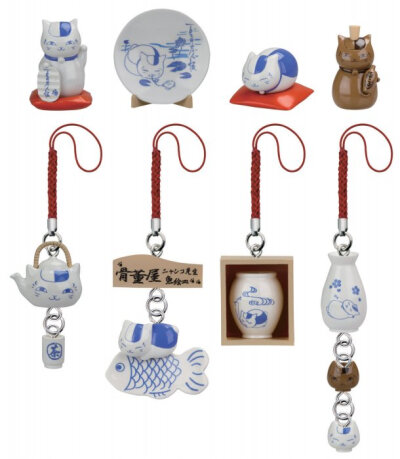 [香港原裝正版]夏目友人帐猫咪先生 烧物造型仿陶瓷挂件扭蛋货