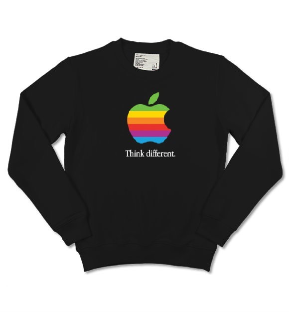 MyTee出品 低调卓越apple苹果 think different 个性卫衣