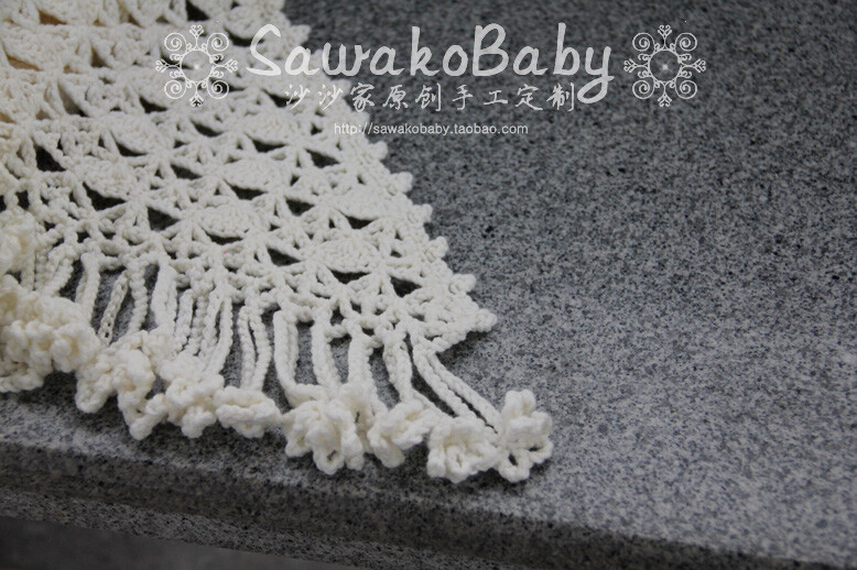 爱的 就是镂空钩花和立体小花流苏 纯白斗篷 披肩 森女2012冬季 要更美丽