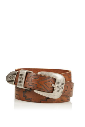 Aztec Embossed Western Belt