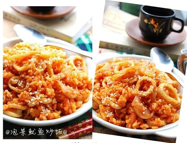 泡菜鱿鱼炒饭