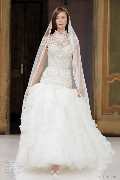 atelier aimee 2012 - sira high neck lace wedding dress