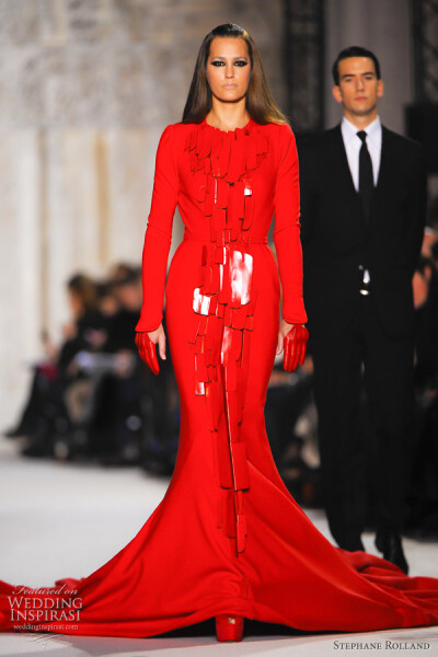 stephane rolland the bride red wedding dress