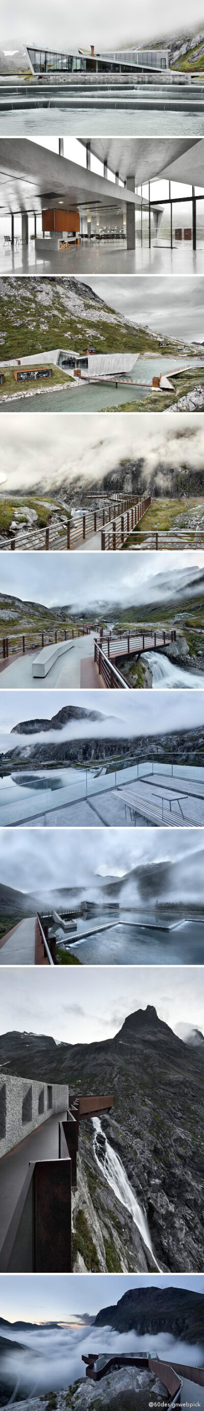 德国摄影工作室 diephotodesigner 在其官网更新了他们的新作 – 包括一系列景观线路与公共建筑，由挪威 Reiulf Ramstad 建筑师事务所设计的 TOURIST ROUTE TROLLSTIGEN 项目。http://t.cn/zl0PYes