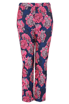 Bright Floral Jacquard Trousers