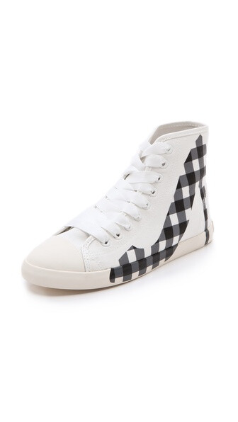 BE &amp; D Brightlight Plaid High Top Sneakers