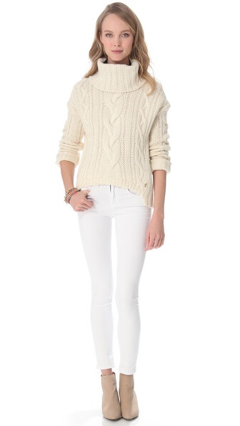 Juicy Couture Chunky Cable Turtleneck Sweater