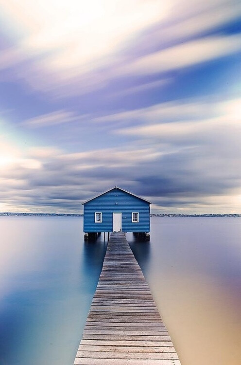 蓝明德湾，澳大利亚通过色调的照片