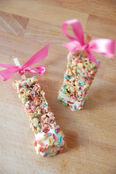 Fruity Pebble Rice Krispie treat