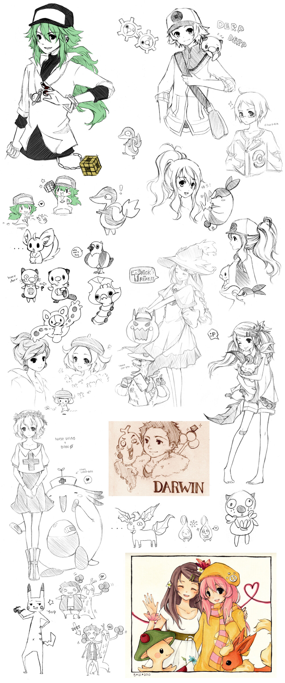 Pokemon Sketch Dump by *cartoongirl7 Fan Art / Traditional Art / Drawings / Games