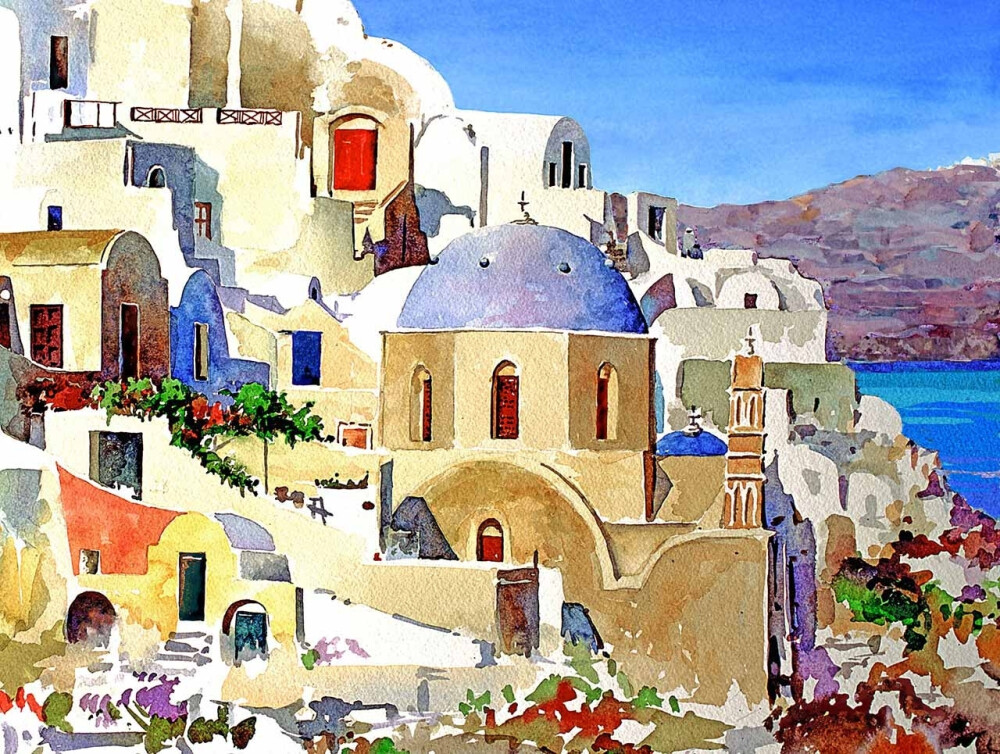 44-Sketch of Santorini