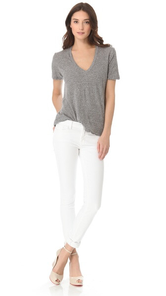 Monrow Oversized V Neck Tee