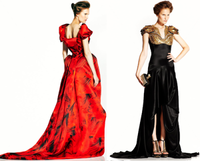 Two gowns from Sarah Burton’s first collection as head designer of Alexander McQueen - Cruise 2011