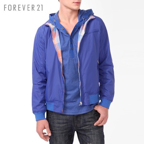 FOREVER21 男装 MEN男士格纹衬里休闲夹克外套