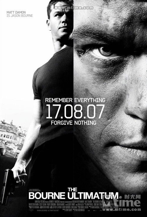 谍影重重3The Bourne Ultimatum(2007) 作为最给力的特工系列电影 第3部是对不容错过的 马特是燃烧生命在演戏啊。