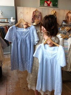 森林系森女苍井优vintage复古着刺绣衬衫earthmusicwcloset
