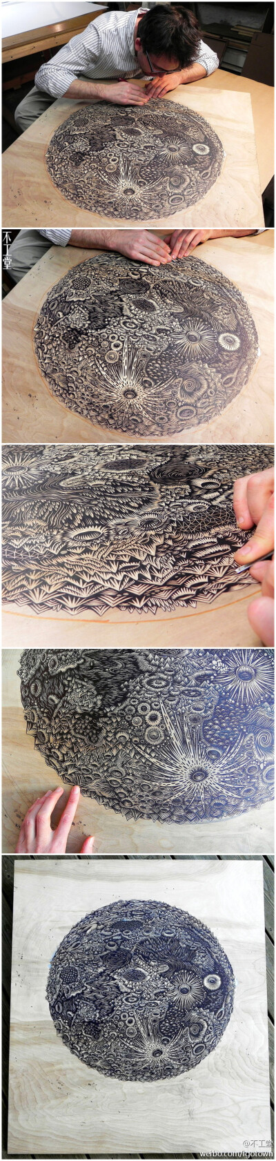 木版画工作室Tugboat Printshop里的作品