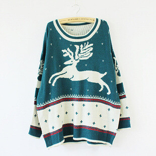 森林系森女复古着vintage民族钩花宽松毛衣苍井优earthmusic