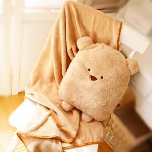 方熊抱枕靠垫 抱枕可爱创意抱枕暖手捂