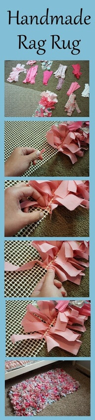 Easy rag rug tutorial! Perfect use for scrap fabric!