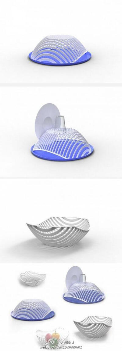 这个板架改变了原有平面的栅栏形状，而采用了弧形，使得它既可以用来晾干洗后的餐具，也可以用来晾干和盛放果蔬，只是一个简单的改变就让生活有所不同。——Snezana Jeremic