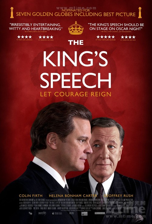 国王的演讲The King's Speech (2010) 讲述伊丽莎白二世的父亲乔治六世国王生平的传记电影。科林的演技很是到位。