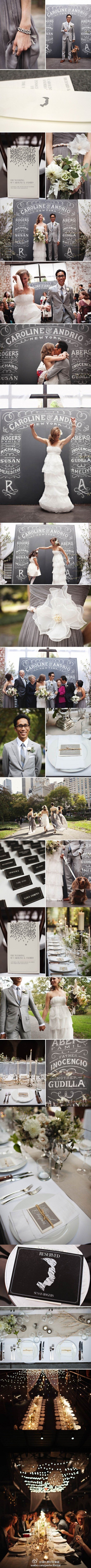 黑板与黑板字盛行的婚礼