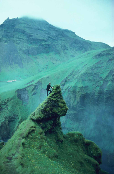 Iceland - face at skogafoss