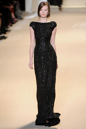 Elie Saab Sequin Capsleeve Gown