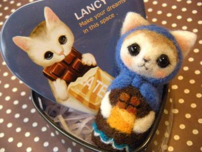 日本手做羊毛俄罗斯猫娃娃