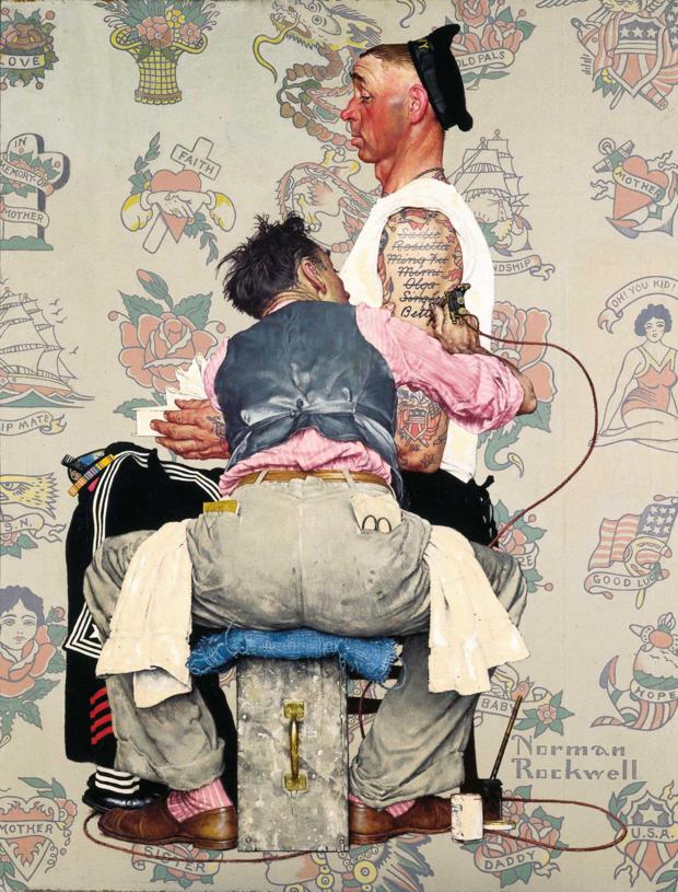 Norman Rockwell The Tattoo Artist