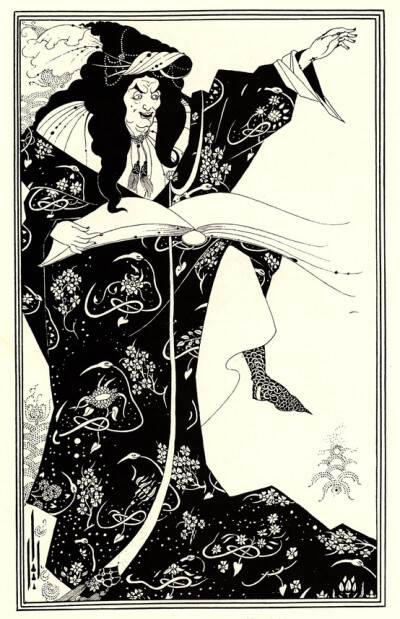 Design for a Frontispiece to 'Virgilius the Sorcerer' - Aubrey Beardsley