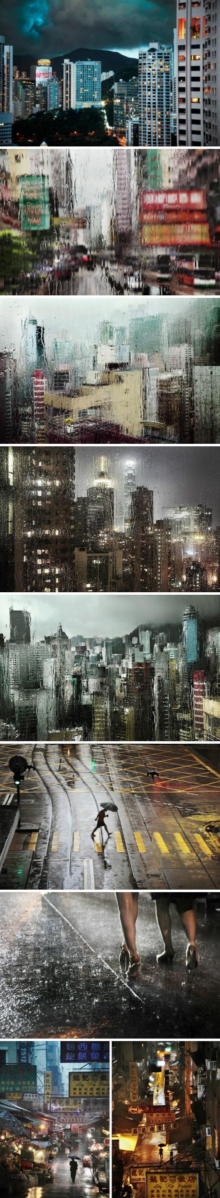 雨中香港（Hong Kong in the Rain），这些稍纵即逝的瞬间尤为美丽动人。丨法国摄影师Christophe Jacrot!酷旅图 http://www.coollvtu.com