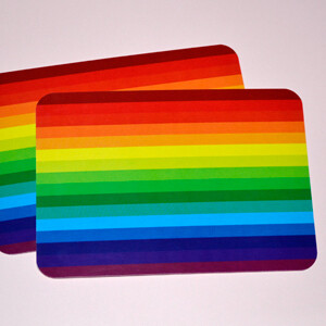 圆角彩虹万用贺卡 单面空白明信片 主持人手卡 1张价格