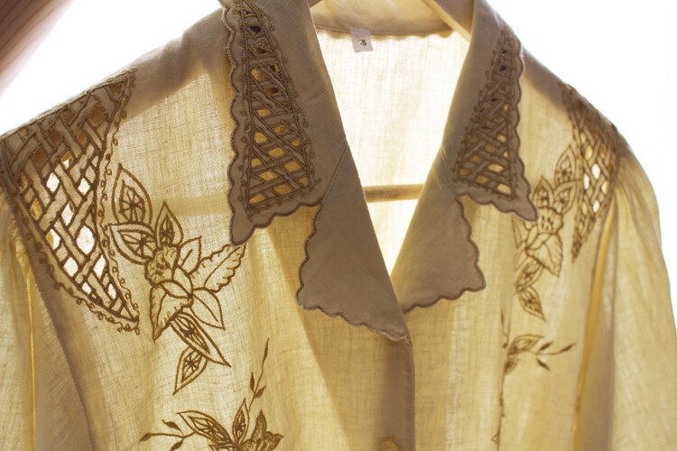 镂空刺绣 复古衬衫